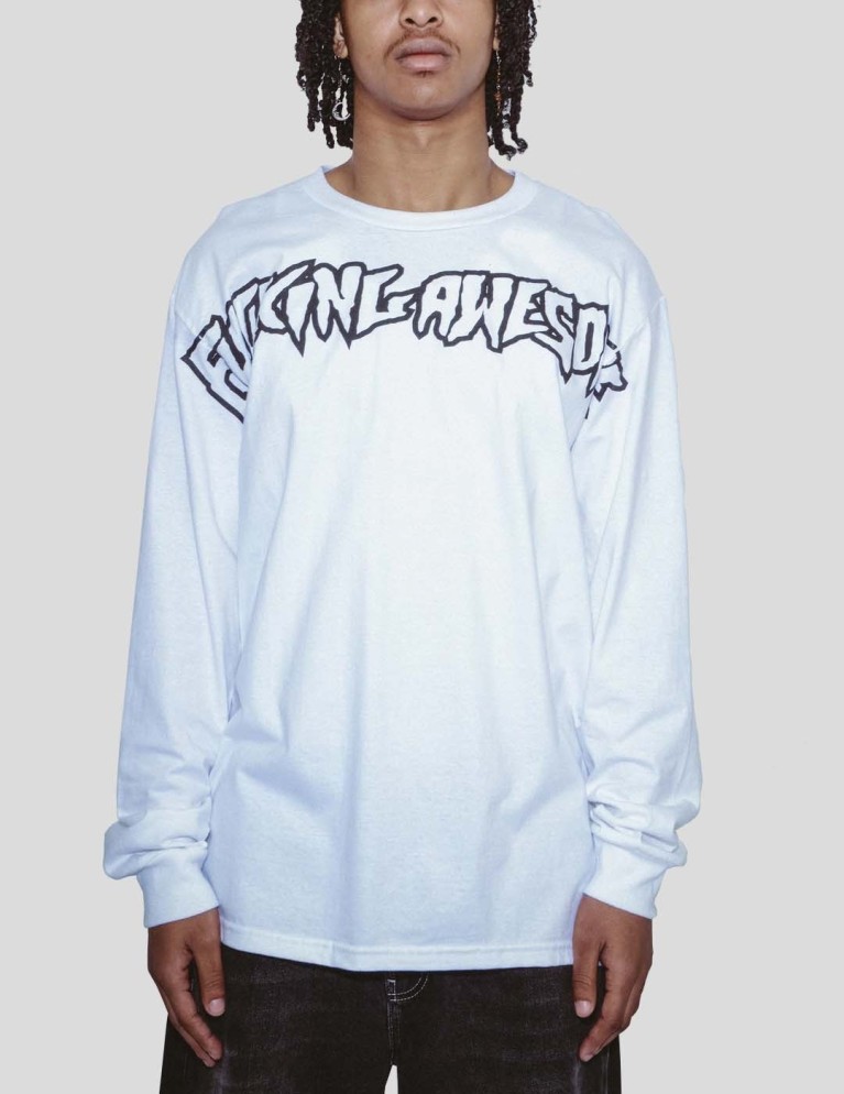 T-shirt cazzo AWESOME grande timbro ls tee nero